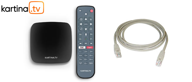 Complete Kartina TV 12 mois kit for russian TV reception via satellite