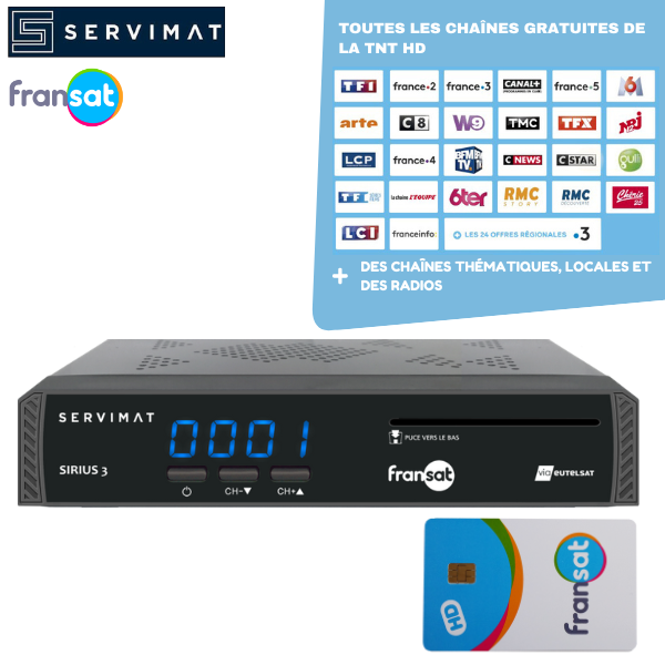 Servimat Sirius 3 FRANSAT HD (refurbished)